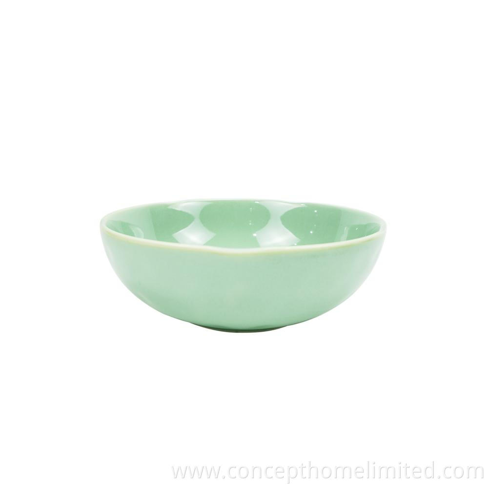 Reactive Glazed Stoneware Dinner Set In Jade Green Ch22067 G14 6